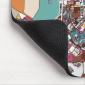 ブラジリアのカラフルな地図 マウスパッド (コーナー)