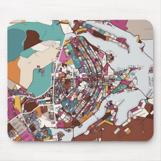 ブラジリアのカラフルな地図 マウスパッド (正面)