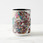 ブラジリアのカラフルな地図 マグカップ (中央)