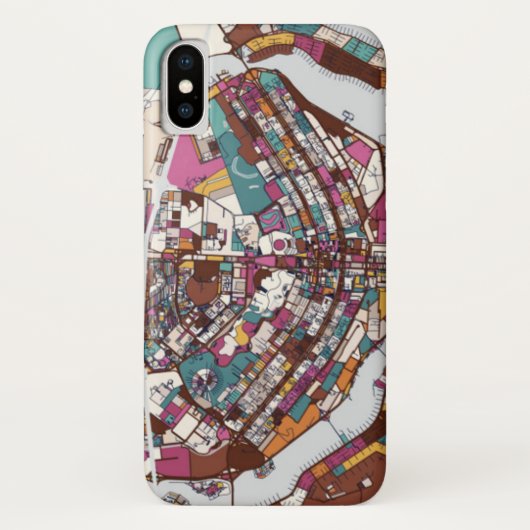 ブラジリアのカラフルな地図 Case-Mate iPhoneケース (裏面)