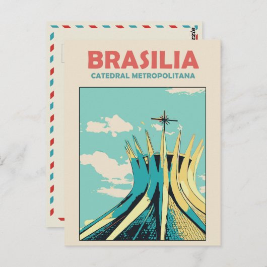 ブラジリアカテドラルメトロポリターナブラジルポストカード ポストカード (正面/裏面)