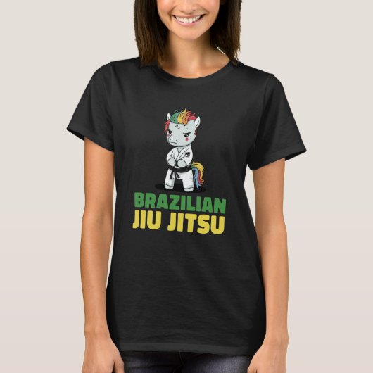 ブラジリアン柔術とグラップリングユニコーン Tシャツ (正面)