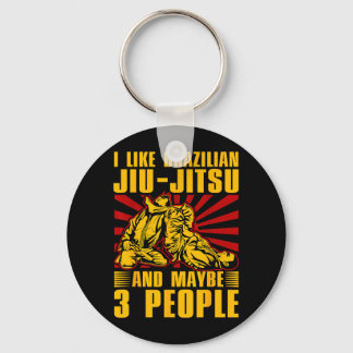 ブラジリアン柔術と3人のBJJが好き キーホルダー