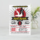 ブラジリアン柔術の子供向け武術パーティー招待状 招待状 (スタンド正面)