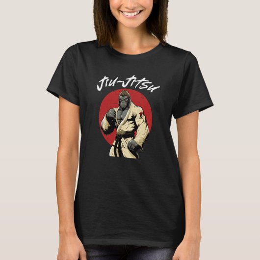 ブラジリアン柔術グラップリングゴリラ 1 Tシャツ (正面)