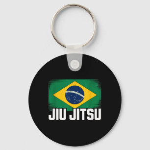 ブラジリアン柔術愛好家とBJJのためのブラジル旗 キーホルダー