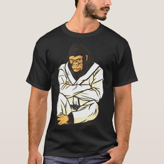 ブラジリアン柔術 柔道 ゴリラ Tシャツ (正面)