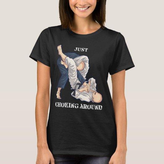 ブラジリアン柔術 気絶寸前の面白いMMAギフト Tシャツ (正面)