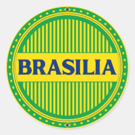 ブラジリア市プライド - ブラジル人のアイデンティティ ラウンドシール