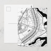 ブラジリア・ブラジル地図 ポストカード (正面/裏面)
