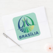 ブラジリア ブラジル首都 スクエアシール (封筒)