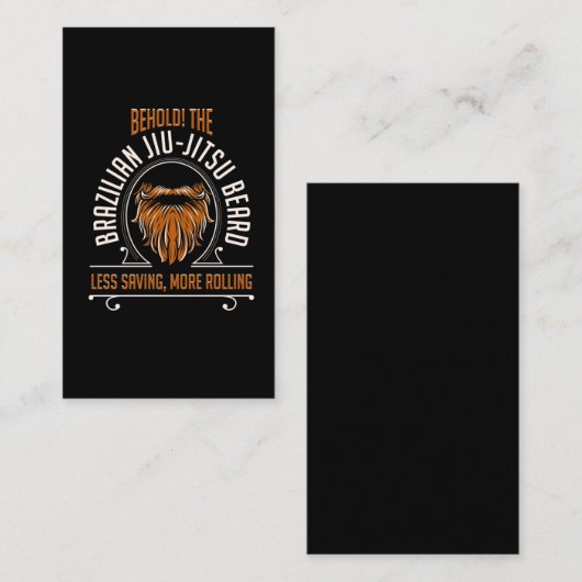 ブラジルおもしろいの顎ひげ用ジウジツ引用文 名刺 (正面/裏面)