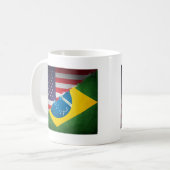 ブラジルおよびアメリカ コーヒーマグカップ (正面左)