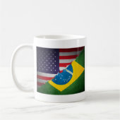 ブラジルおよびアメリカ コーヒーマグカップ (左)