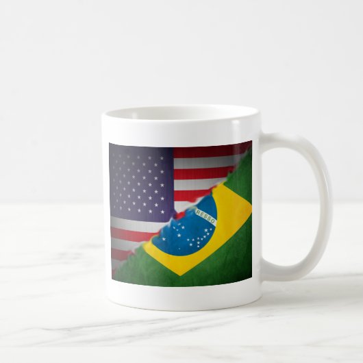 ブラジルおよびアメリカ コーヒーマグカップ (右)