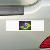 ブラジルおよびアメリカ バンパーステッカー (車上)