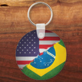 ブラジルとアメリカ キーホルダー (正面)