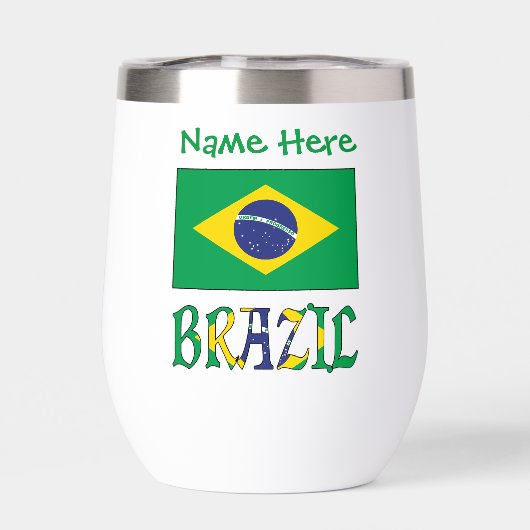 ブラジルとブラジルの旗 緑 カスタマイゼーション (背面)