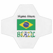 ブラジルとブラジル国旗あなたのお名前サッカーBa サッカーボール (フラット)