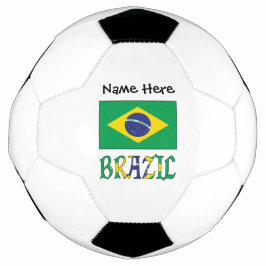 ブラジルとブラジル国旗あなたのお名前サッカーBa サッカーボール