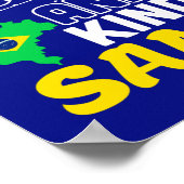 ブラジルと結婚 – 可愛いブラジ結婚ルの引用文 ポスター (角)