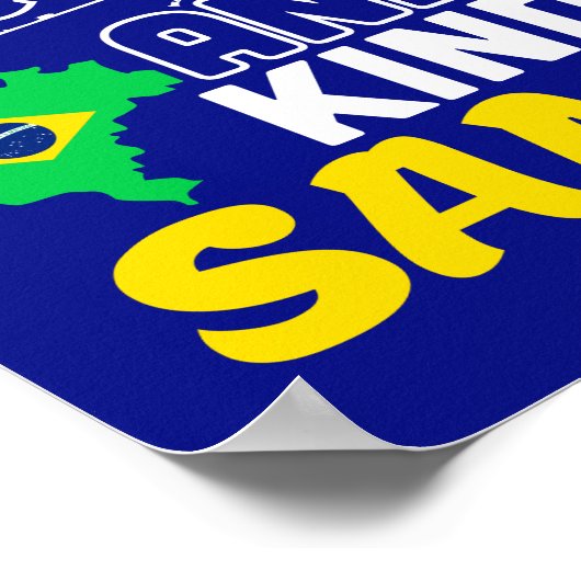 ブラジルと結婚 – 可愛いブラジ結婚ルの引用文 ポスター (角)