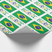 ブラジルと緑と黄色 ラッピングペーパー (角)