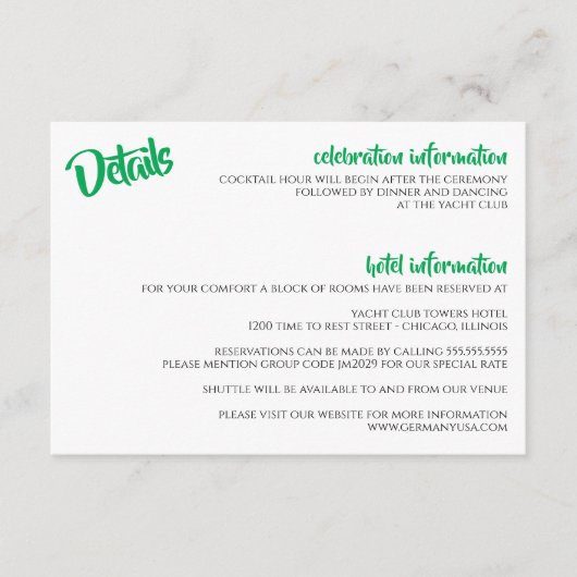 ブラジルのアメリカハート国旗 エンクロージャーカード (正面)