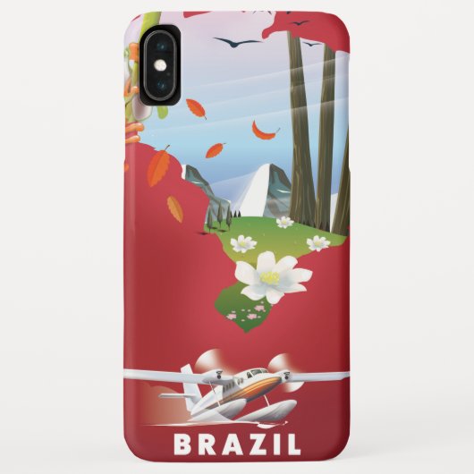 ブラジルのイラスト旅行ポスター Case-Mate iPhoneケース (裏面)