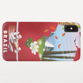 ブラジルのイラスト旅行ポスター Case-Mate iPhoneケース (裏面(横))