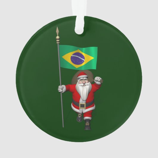 ブラジルのエンジンを持つサンタクロース オーナメント (裏面)