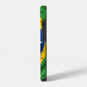 ブラジルのオルデム・エ・プログレッソ国旗 iPhoneケース (左側面)