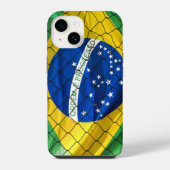 ブラジルのオルデム・エ・プログレッソ国旗 iPhoneケース (裏面)