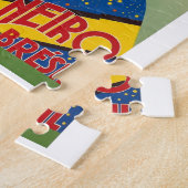 ブラジルのカーニバルの1933年のヴィンテージの世界旅行ポスター ジグソーパズル (側面)