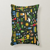 ブラジルのカーニバル、ヴィンテージフラットテクスチャ。 アクセントクッション (正面(垂直))