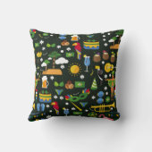 ブラジルのカーニバル、ヴィンテージフラットテクスチャ。 クッション (裏面)