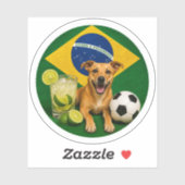 ブラジルのキャラメル犬ステッカー シール (シート)