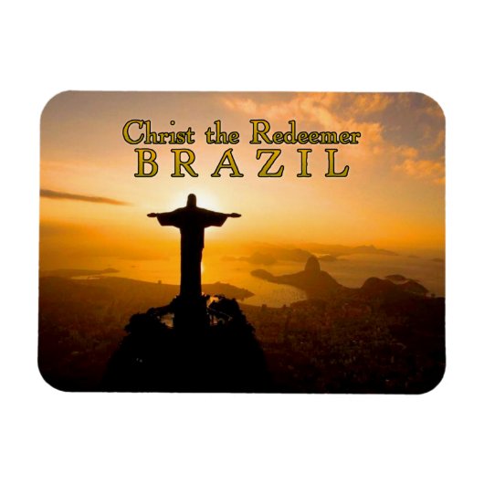 ブラジルのキリスト マグネット (横)