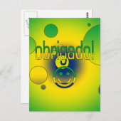 ブラジルのギフトサンキュー/おブリガド顔 ポストカード (正面/裏面)