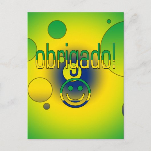 ブラジルのギフトサンキュー/おブリガド顔 ポストカード (正面)