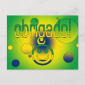 ブラジルのギフト ありがとう / Obrigado フェイス ポストカード (正面)