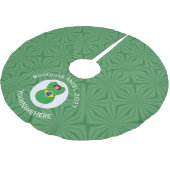 ブラジルのクリスマスエンジェルパーソナライズされた旗 ブラッシュドポリエステルツリースカート (アングル)