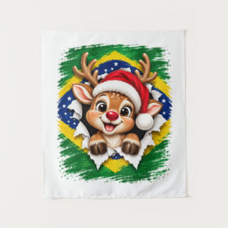 ブラジルのクリスマストナカイ タペストリー
