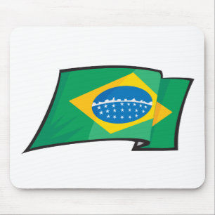 ブラジルのクールな旗 マウスパッド