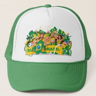 ブラジルのサッカーの帽子 キャップ