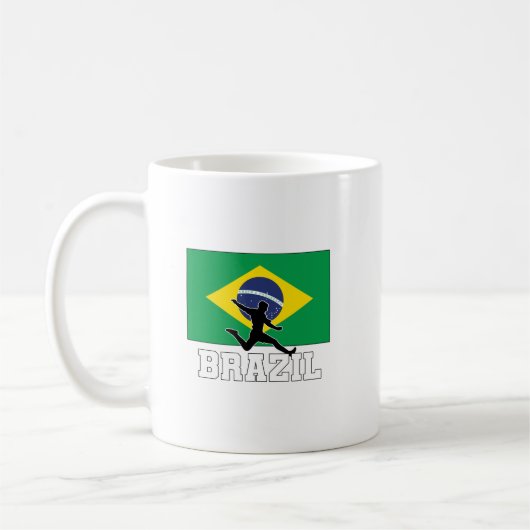 ブラジルのサッカーチームコーヒーマグ コーヒーマグカップ (左)