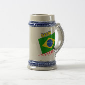 ブラジルのサッカーチーム ビールジョッキ (正面右)