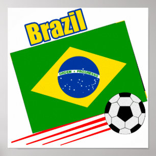 ブラジルのサッカーチーム ポスター