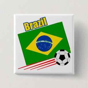 ブラジルのサッカーチーム 缶バッジ