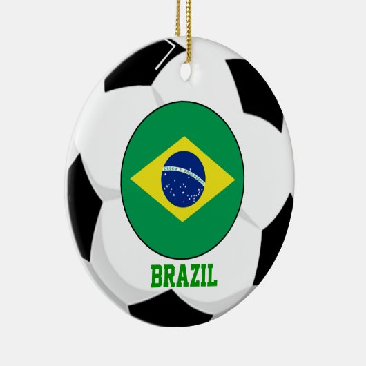 ブラジルのサッカーファンのオーナメント5回のワールドカップのチャンピオン セラミックオーナメント (右)